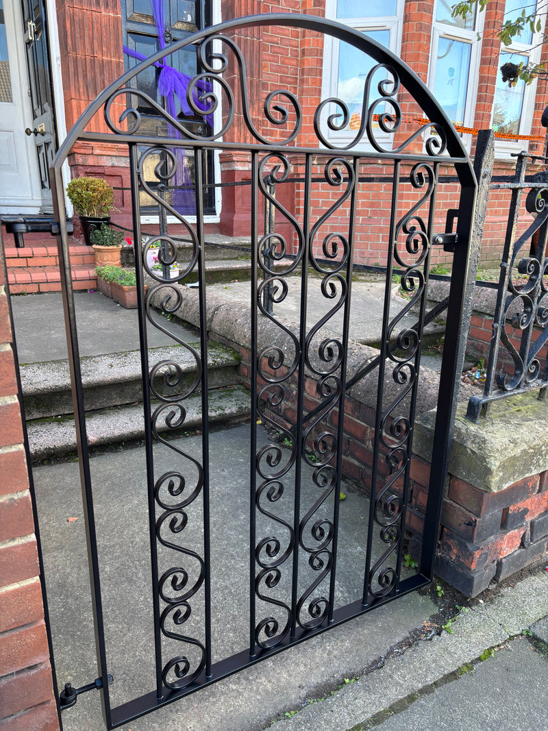 Ornamental side gate – handcrafted steel design